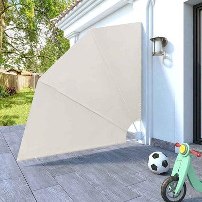 Toldo lateral dobrável para varanda 210x210 cm creme