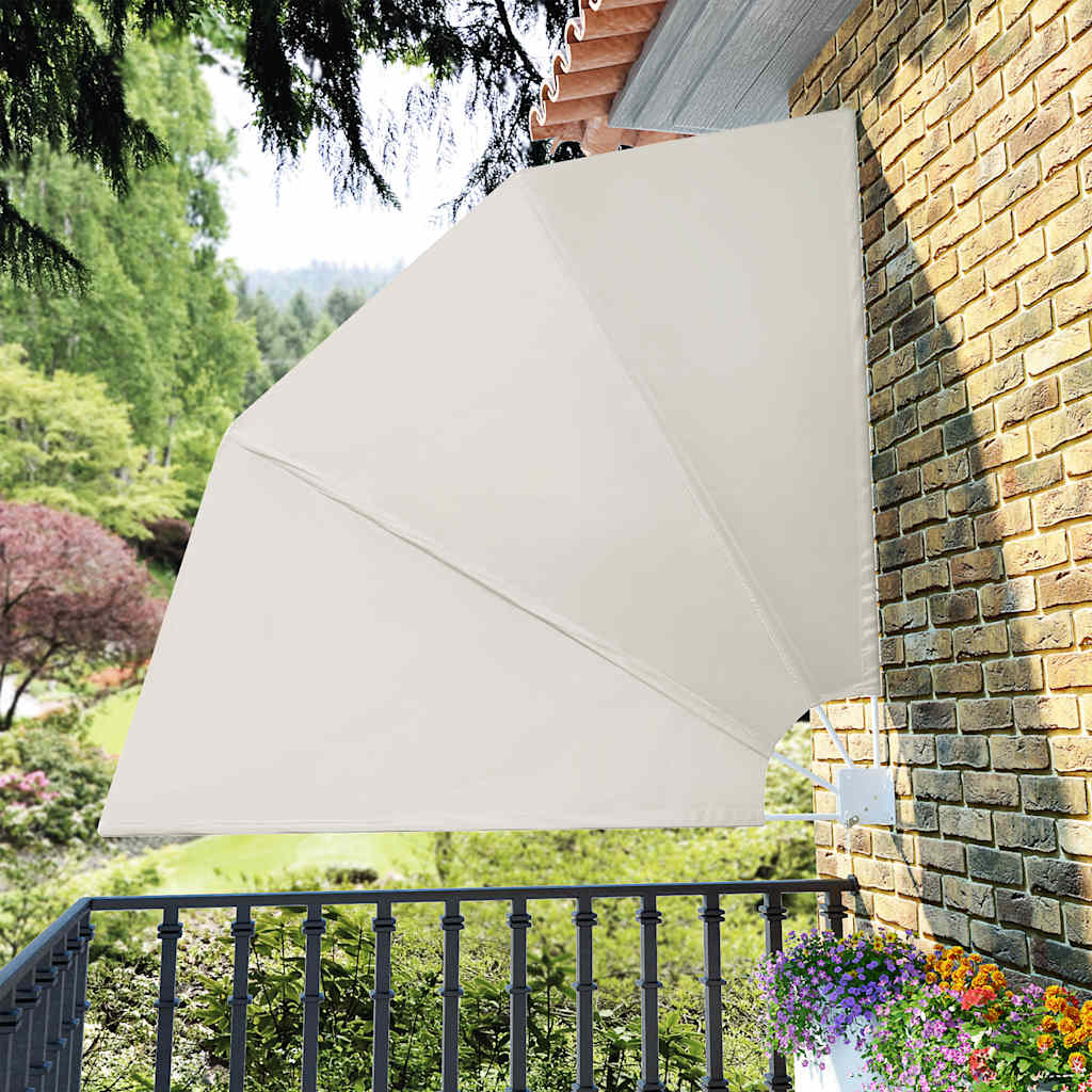 Toldo lateral dobrável para varanda 210x210 cm creme