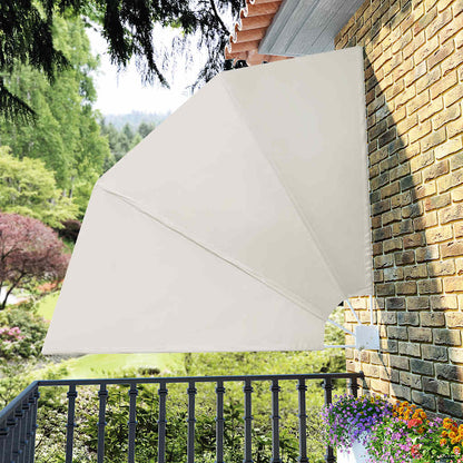 Toldo lateral dobrável para varanda 210x210 cm creme