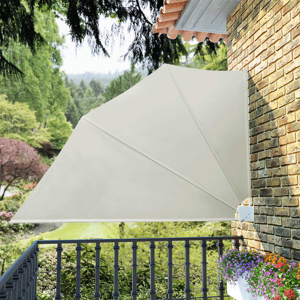 Toldo lateral dobrável para varanda 160x240 cm creme