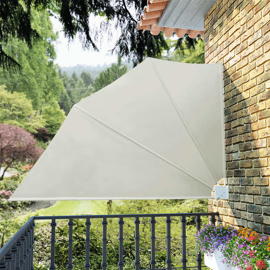 Toldo lateral dobrável para varanda 160x240 cm creme