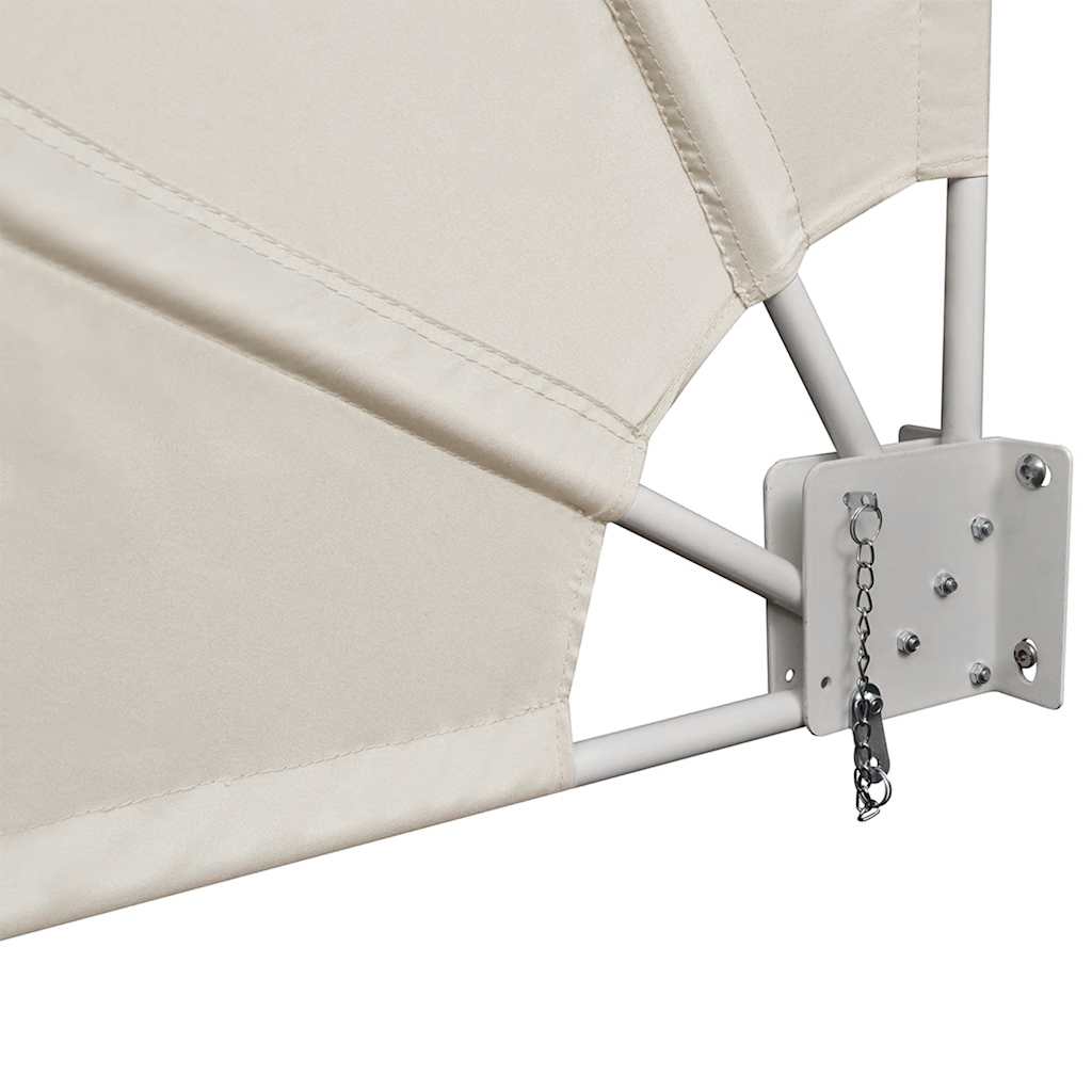 Toldo lateral dobrável para varanda 140x140 cm creme