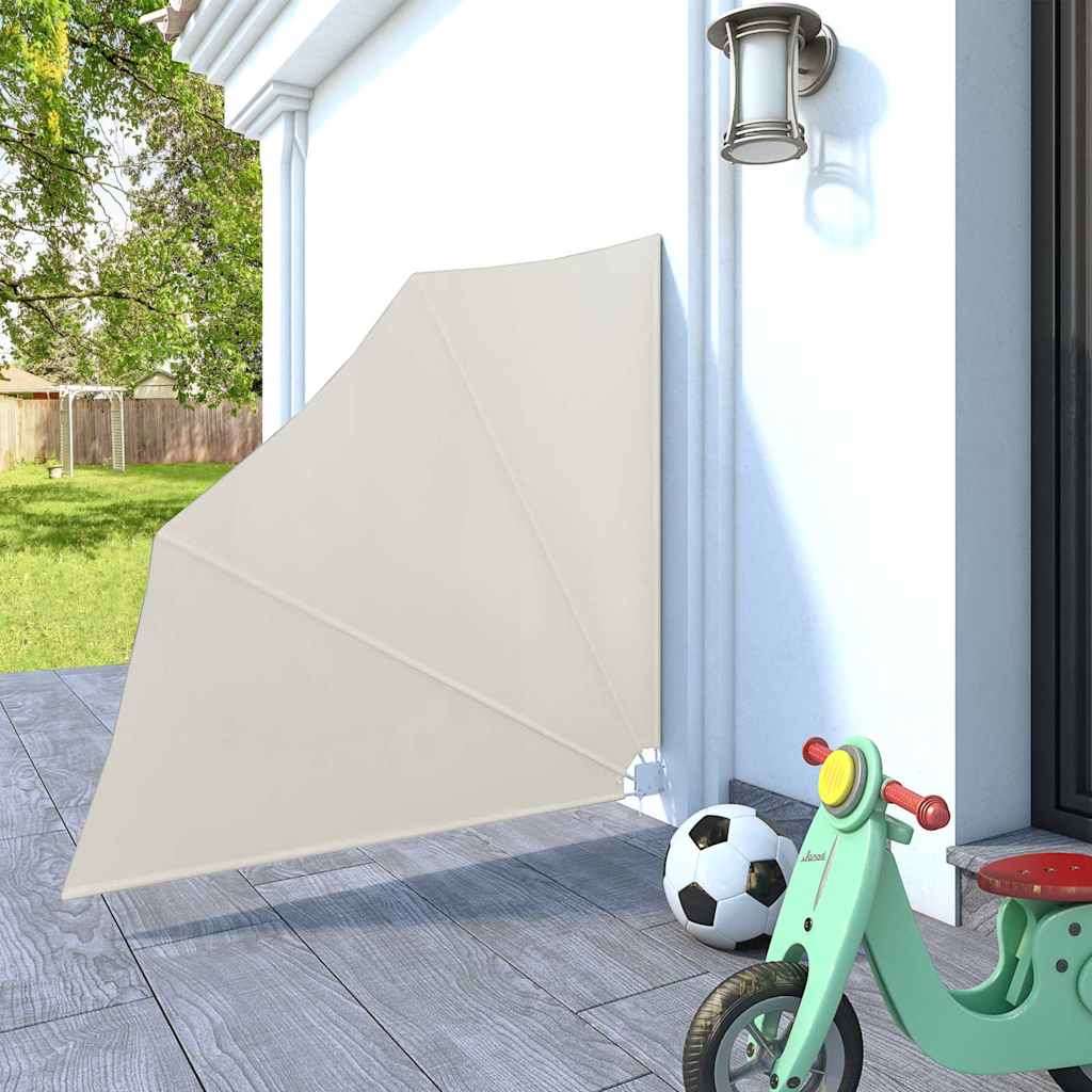 Toldo lateral dobrável para varanda 140x140 cm creme