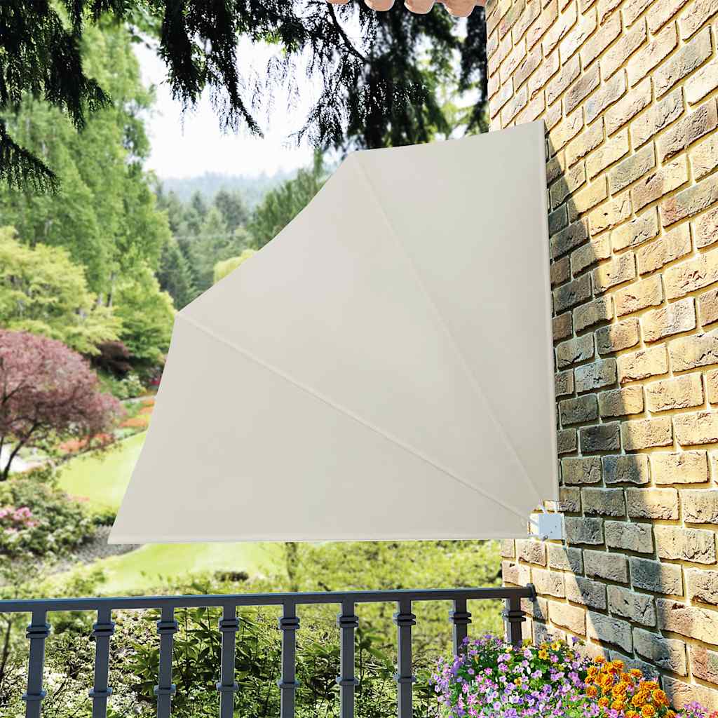 Toldo lateral dobrável para varanda 140x140 cm creme