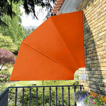 Toldo lateral dobrável para varanda 210x210 cm terracota