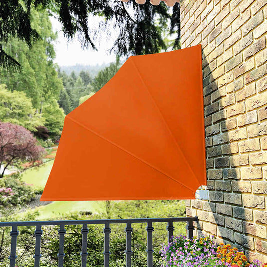 Toldo lateral dobrável para varanda 140x140 cm terracota