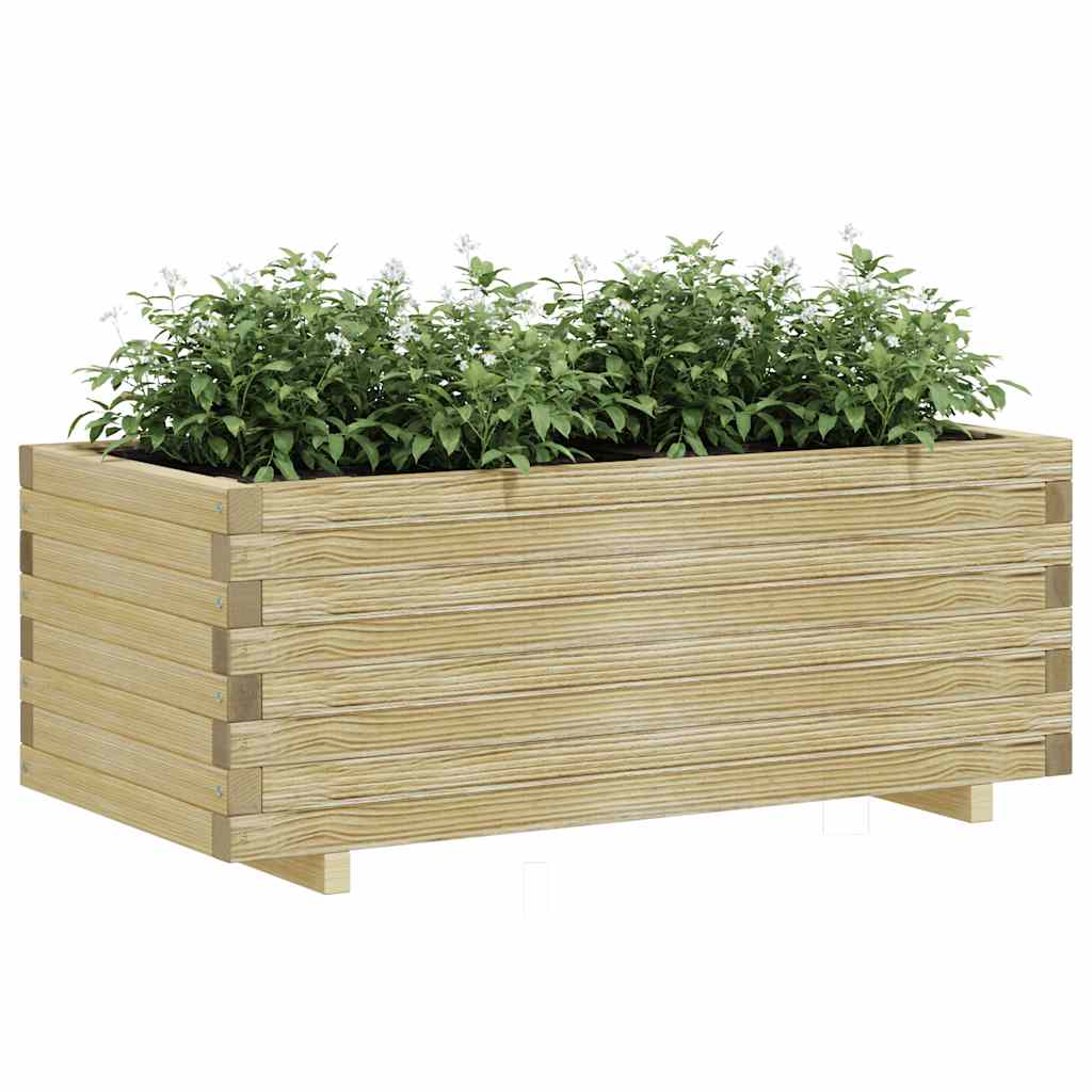 Vaso/floreira retangular 100x50x40 cm madeira