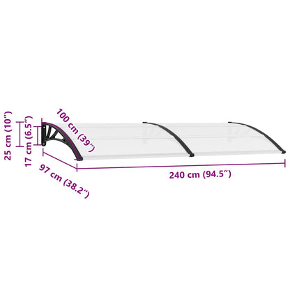 Toldo de porta 240x100 cm PC