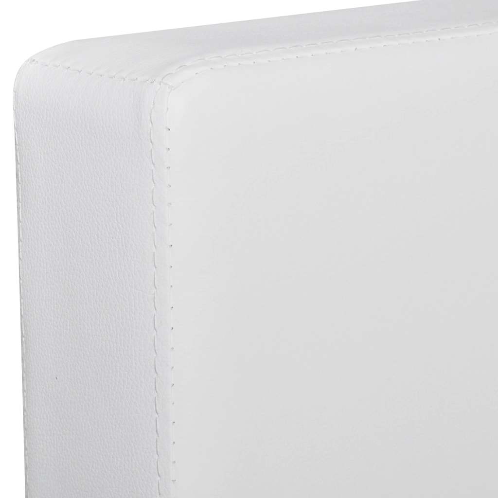 Sofá secional de 3 lugares couro artificial branco