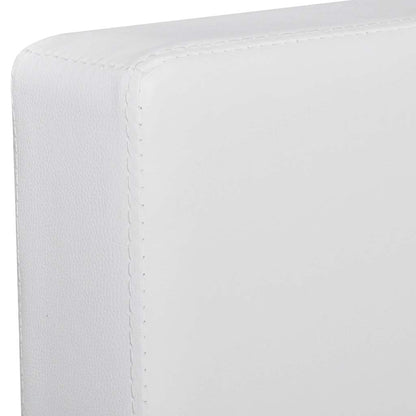 Sofá secional de 3 lugares couro artificial branco