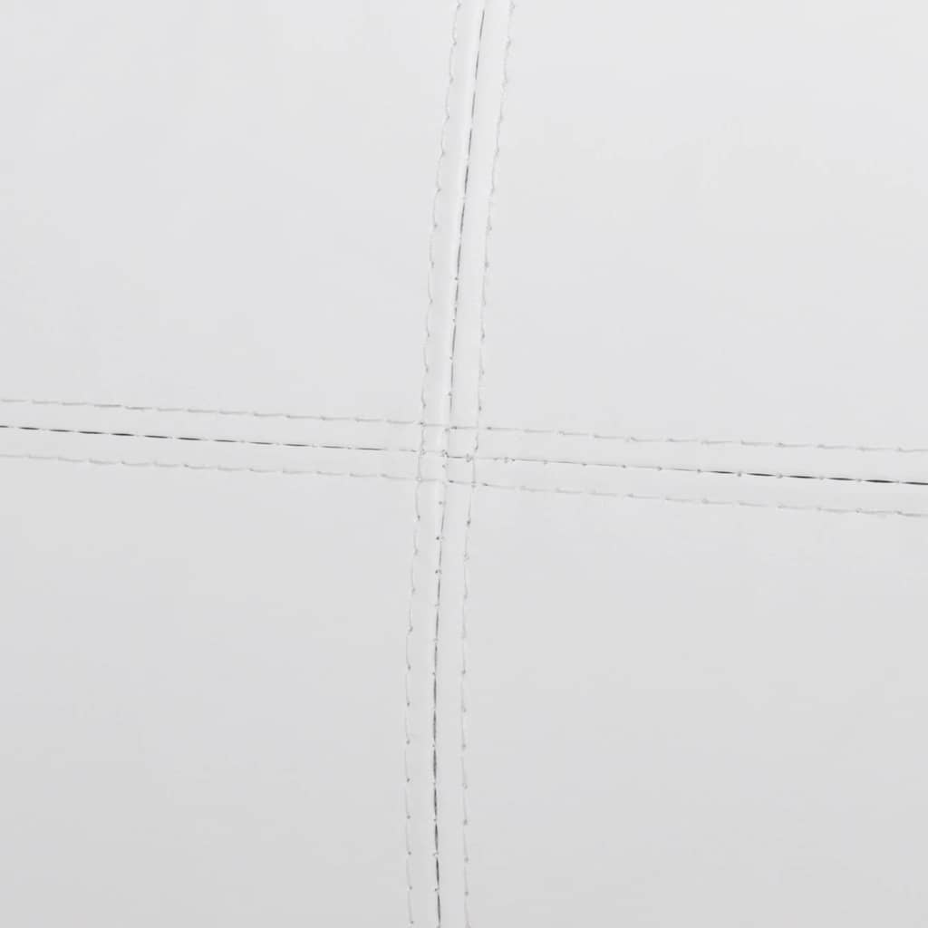 Sofá secional de 3 lugares couro artificial branco