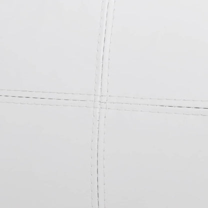 Sofá secional de 3 lugares couro artificial branco