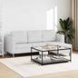 Sofá secional de 3 lugares couro artificial branco