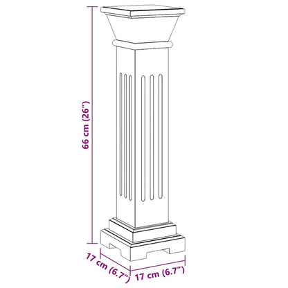 Coluna clássica quadrada / suporte para plantas MDF