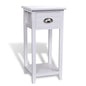 Mesa de cabeceira com 1 gaveta, branco