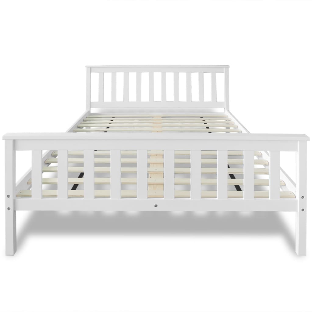 Cama com colchão 140x200 cm madeira de pinho maciça