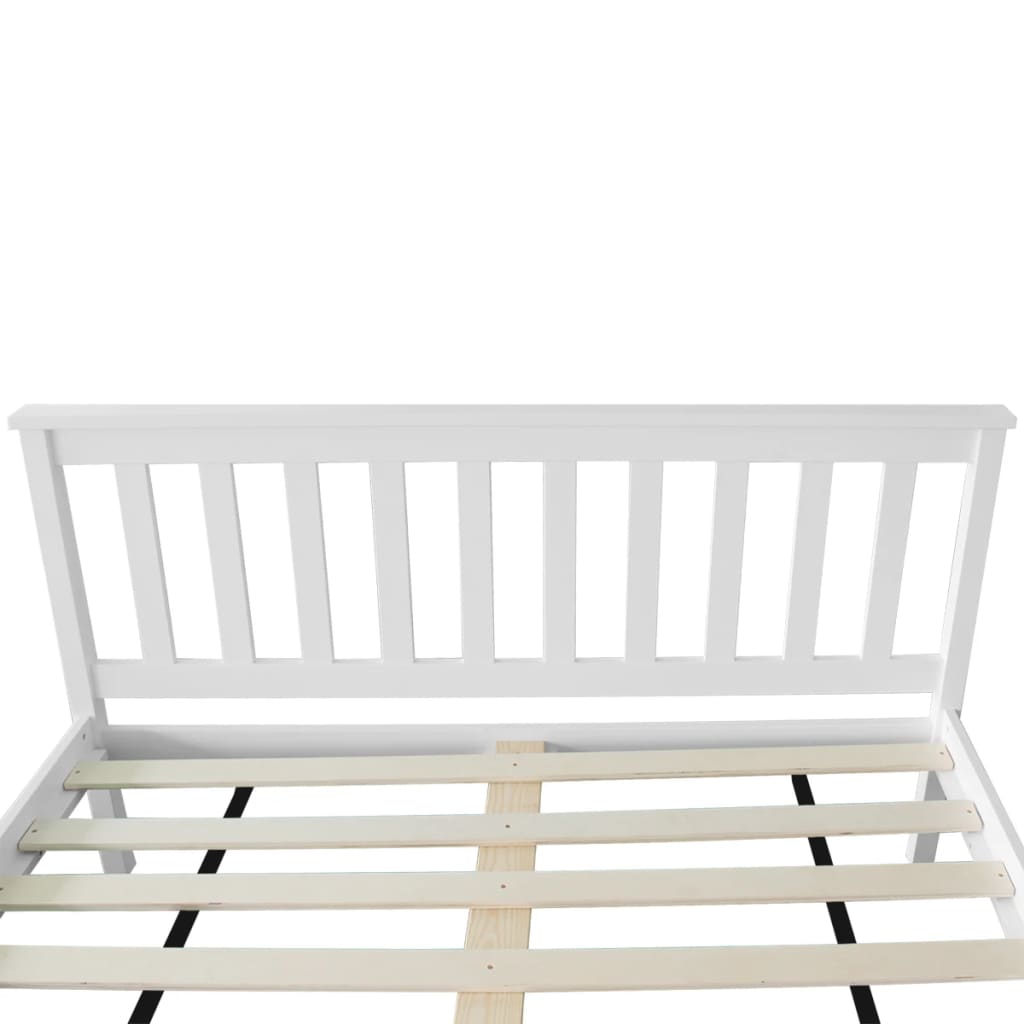 Cama com colchão 140x200 cm madeira de pinho maciça