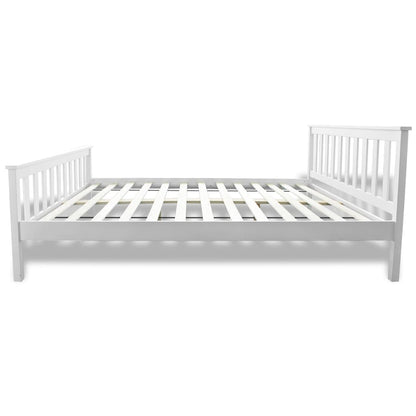 Cama com colchão 140x200 cm madeira de pinho maciça