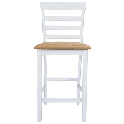 Consola de mesa branca e conjunto de 4 cadeiras de bar