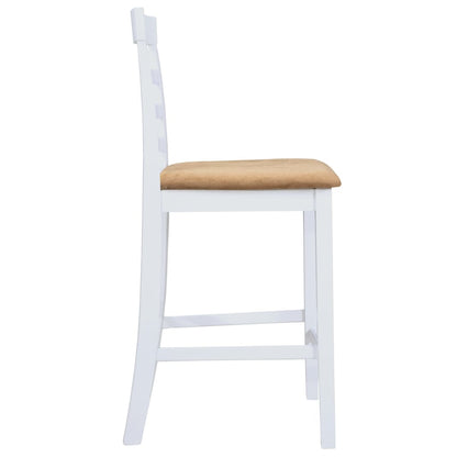 Consola de mesa branca e conjunto de 4 cadeiras de bar