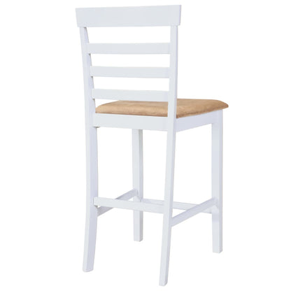Consola de mesa branca e conjunto de 4 cadeiras de bar