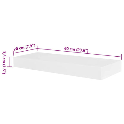 Prateleiras de parede para livros/DVD MDF branco