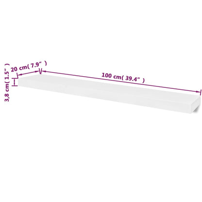 Prateleiras de parede para livros/DVD MDF branco