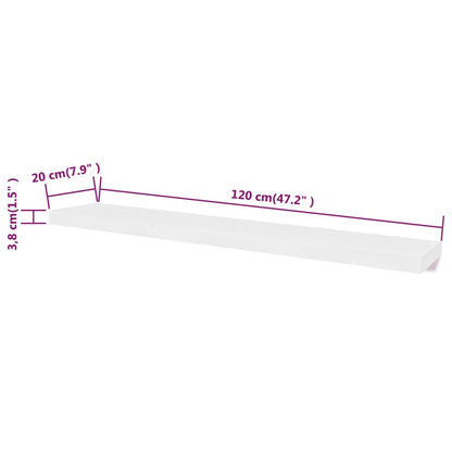 Prateleiras de parede para livros/DVD MDF branco