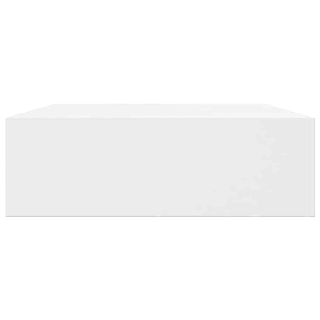 Prateleira de parede c/ 1 gaveta para livros/DVD MDF branco