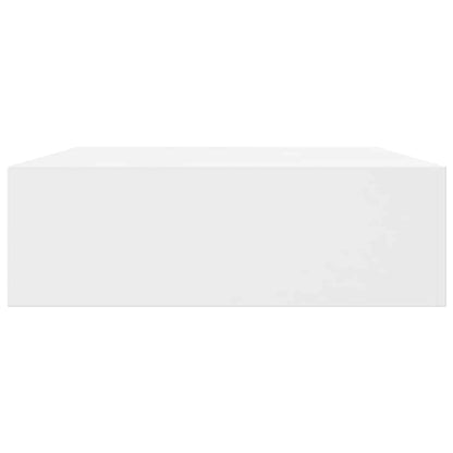 Prateleira de parede c/ 1 gaveta para livros/DVD MDF branco