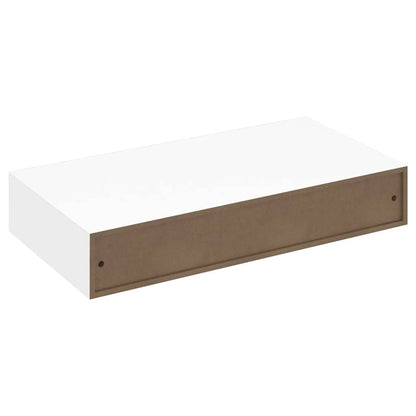 Prateleira de parede c/ 1 gaveta para livros/DVD MDF branco