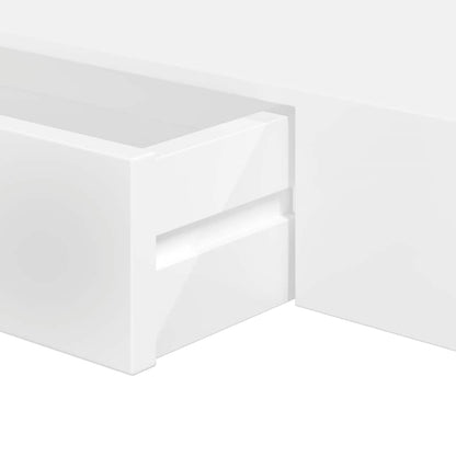 Prateleira de parede c/ 1 gaveta para livros/DVD MDF branco