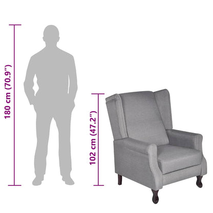 Poltrona em tecido cinzento