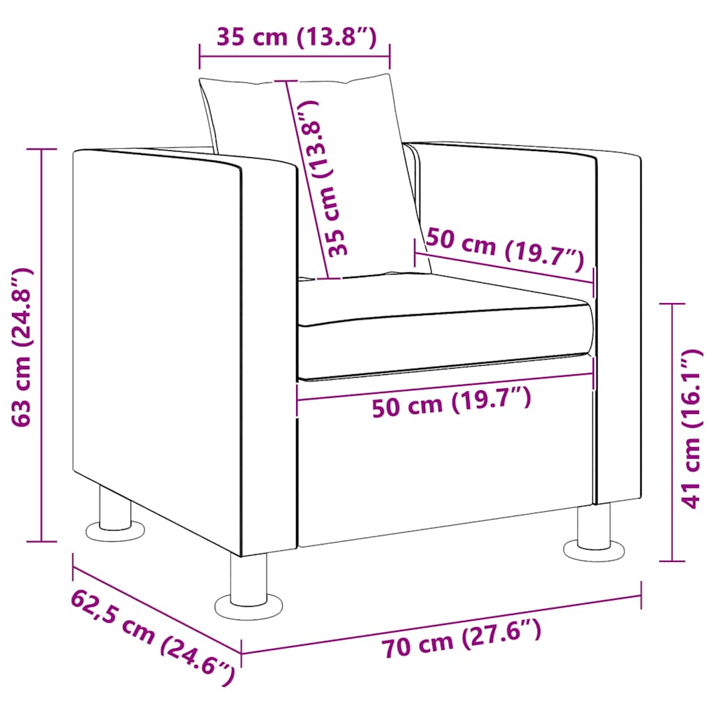 Poltrona em couro artificial preto