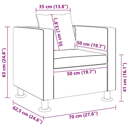 Poltrona em couro artificial preto