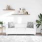 Sofá de 3 lugares couro artificial branco