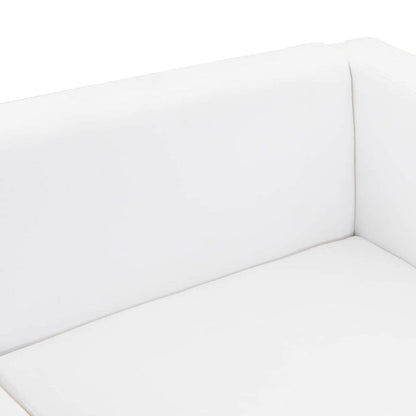 Sofá de 2 lugares couro artificial branco
