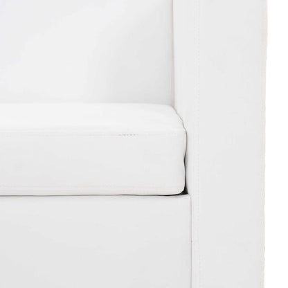 Sofá de 2 lugares couro artificial branco