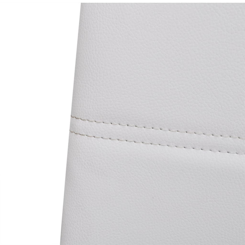Cadeiras de jantar cantilever 2 pcs couro artificial branco