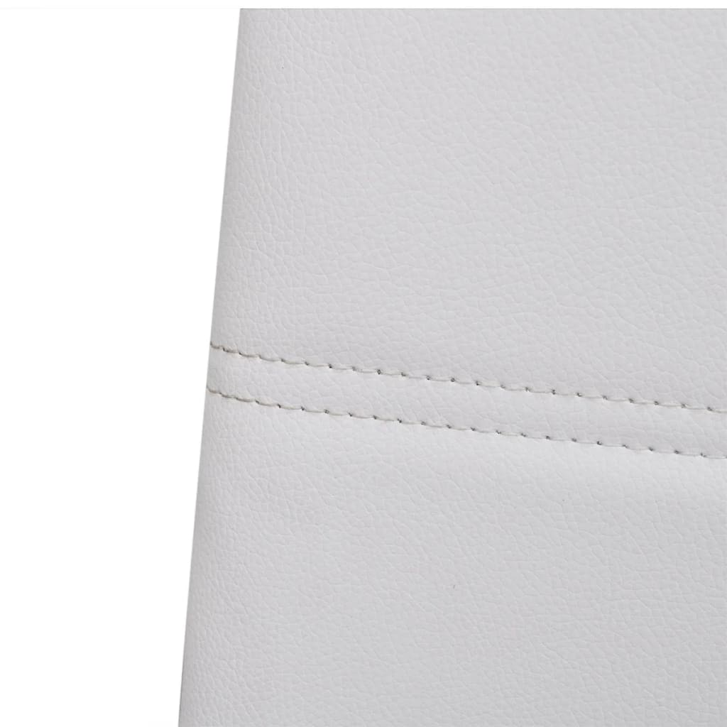 Cadeiras de jantar cantilever 4 pcs couro artificial branco