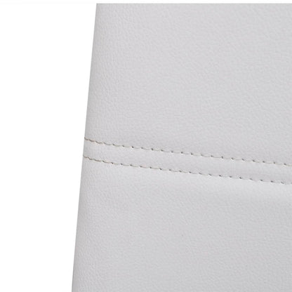 Cadeiras de jantar cantilever 4 pcs couro artificial branco