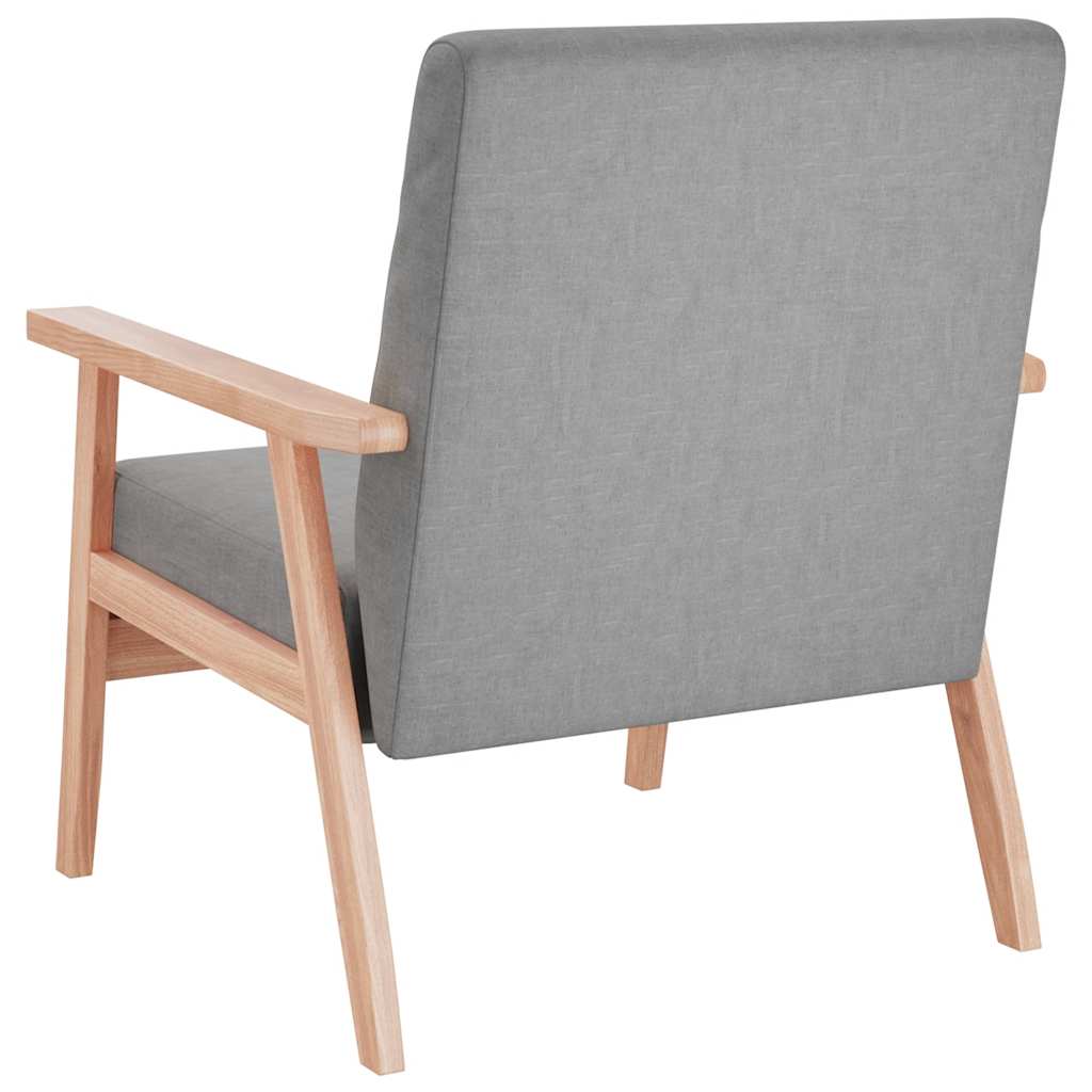 Poltrona em tecido cinzento-claro