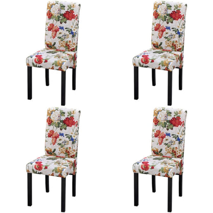 242399 vidaXL Dining Chairs 4 pcs Multicolour Fabric