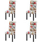 242399 vidaXL Dining Chairs 4 pcs Multicolour Fabric