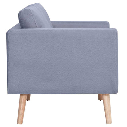 Conjunto de sofás de 2 lugares e 3 lugares tecido cinza claro