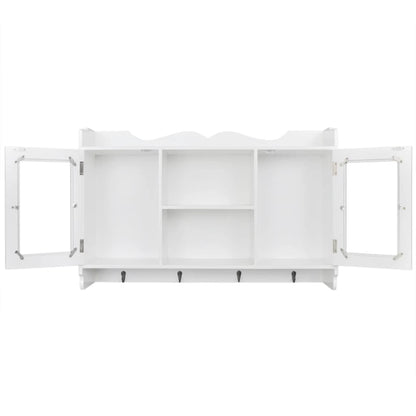Armário de parede para exposição de livros/DVD/copos MDF branco