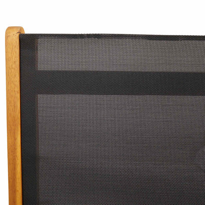 Cadeiras de jardim dobráveis 2 pcs acácia maciça e textilene