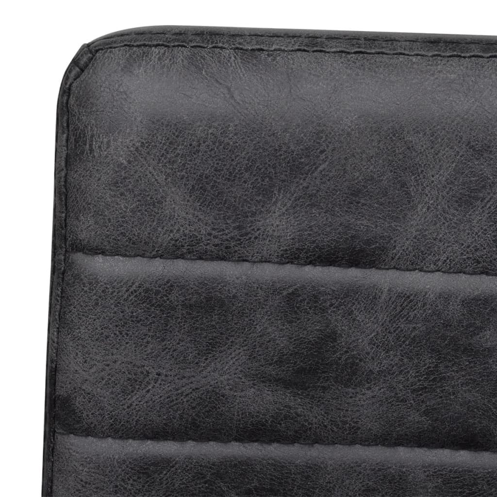 Cadeiras de jantar cantilever 6 pcs couro artificial preto