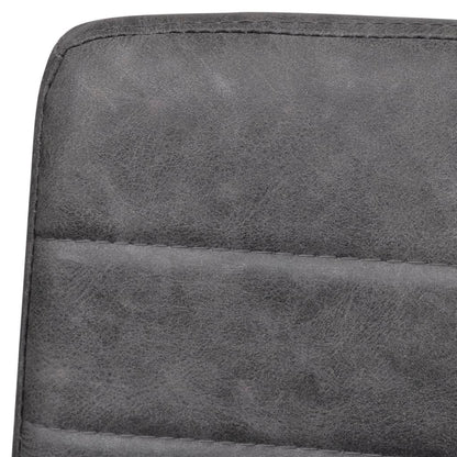 Cadeiras de jantar cantilever 6 pcs couro artificial cinzento