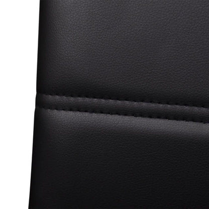 Cadeiras de jantar cantilever 6 pcs couro artificial preto